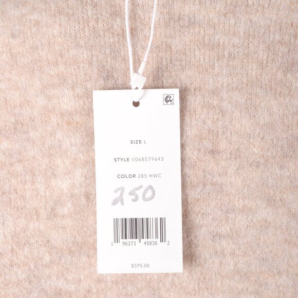 Vince Textured Soft Sculpted Knit Car Coat Heather Wheat Cream - Picture 5 of 5